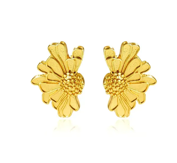 Elegant_Gold_Tone_Layered_Flower_Stud_Earrings_For_Women_Textured_Floral_Statement_Jewellery_For_Party_Wedding_Festive_Ethnic_And_Everyday_Wear