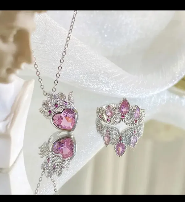 Silver_Alloy_Pendant_Necklace_Set_For_Women