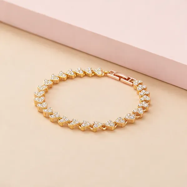 Gold_And_Pink_Alloy_Bracelet_For_Women