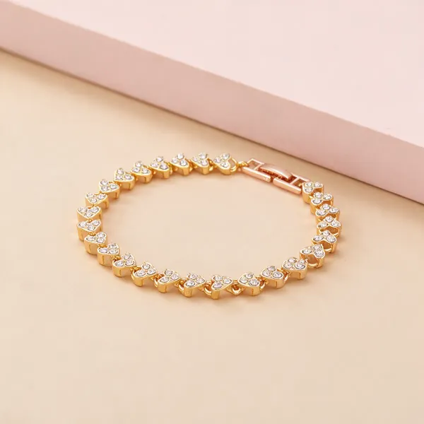 Gold_And_Pink_Alloy_Bracelet_For_Women