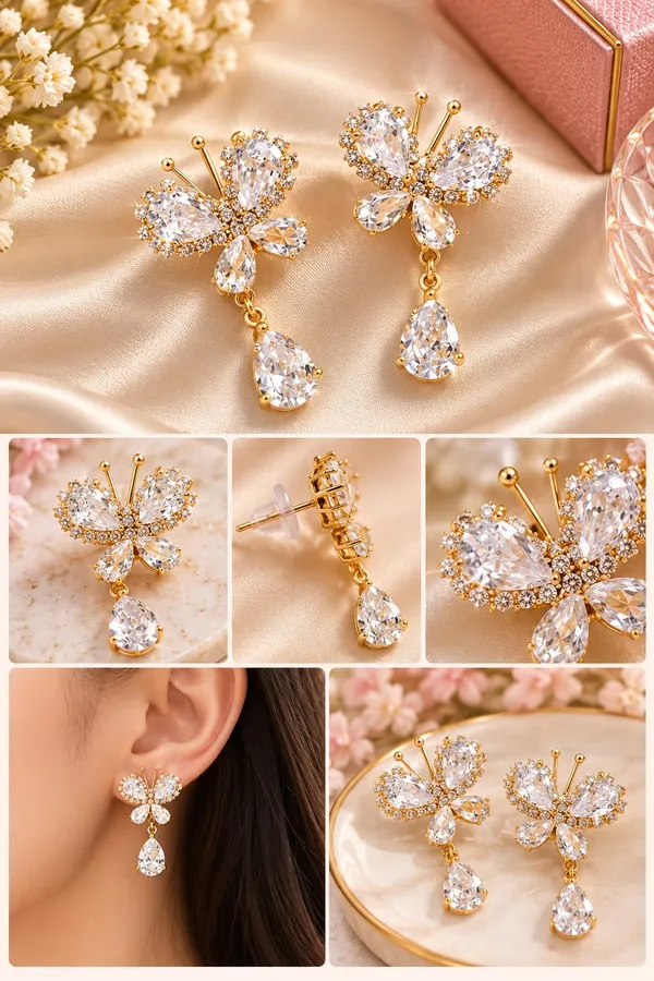 Elegant_Butterfly_Crystal_Drop_Earrings_For_Women_Gold_Tone_Butterfly_Design_With_Sparkling_Stones_Statement_Party_Festive_Fashion_Jewellery