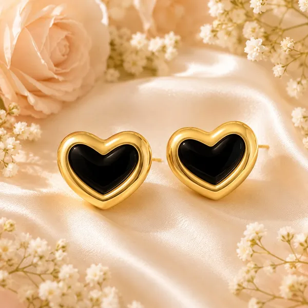Elegant_Black_Heart_Stud_Earrings_For_Women_Gold_Tone_Heart_Shaped_Fashion_Earrings_Minimalist_Cute_Statement_Jewellery_For_Party_Office_Festive_And_Everyday_Wear