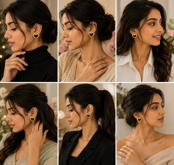 Elegant_Black_Heart_Stud_Earrings_For_Women_Gold_Tone_Heart_Shaped_Fashion_Earrings_Minimalist_Cute_Statement_Jewellery_For_Party_Office_Festive_And_Everyday_Wear