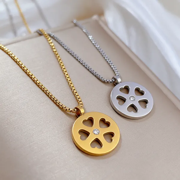 Gold__And_Silver_Alloy_Pendant_Necklace_For_Women