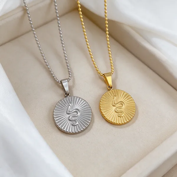 Gold__And_Silver_Alloy_Pendant_Necklace_For_Women