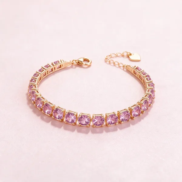 Gold_And_Purple_Alloy_Bracelet_For_Women