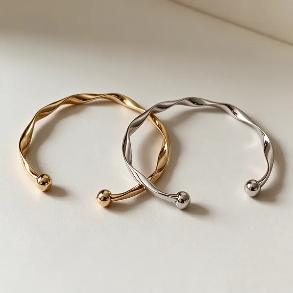 Gold__And_Silver_Alloy_Bracelet_For_Women