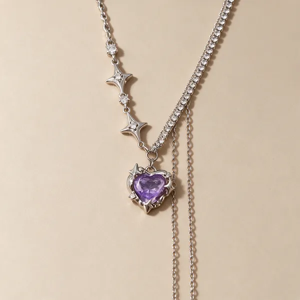 Silver_Alloy_Pendant_Necklace_Set_For_Women
