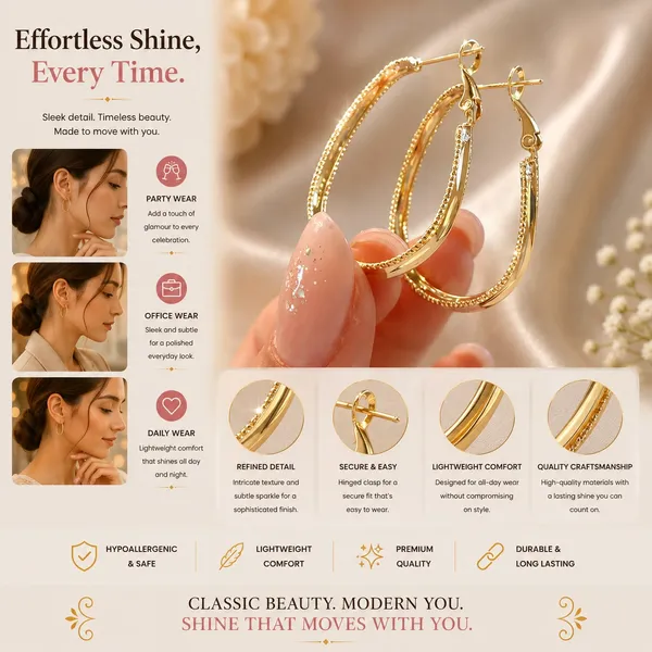 Elegant_Gold_Tone_Hoop_Earrings_For_Women_And_Girls_Long_Oval_Statement_Hoops_With_Delicate_Beaded_Edge_Detailing_Stylish_Minimalist_Dangle_Earrings_For_Party_Wedding_Festive_Office_And_Everyday_Fashion_Wear