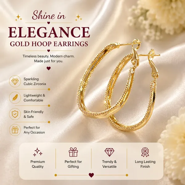 Elegant_Gold_Tone_Hoop_Earrings_For_Women_And_Girls_Long_Oval_Statement_Hoops_With_Delicate_Beaded_Edge_Detailing_Stylish_Minimalist_Dangle_Earrings_For_Party_Wedding_Festive_Office_And_Everyday_Fashion_Wear