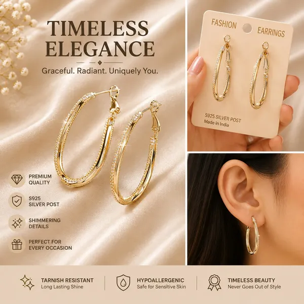 Elegant_Gold_Tone_Hoop_Earrings_For_Women_And_Girls_Long_Oval_Statement_Hoops_With_Delicate_Beaded_Edge_Detailing_Stylish_Minimalist_Dangle_Earrings_For_Party_Wedding_Festive_Office_And_Everyday_Fashion_Wear
