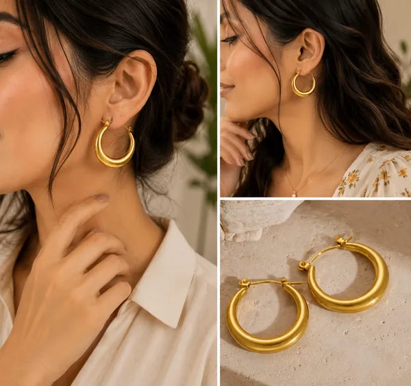 Elegant_Gold_Tone_Classic_Hoop_Earrings_For_Women_Smooth_Round_Circular_Statement_Jewellery_For_Party_Wedding_Festive_Ethnic_And_Everyday_Wear