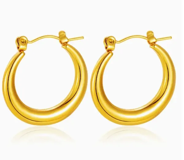 Elegant_Gold_Tone_Classic_Hoop_Earrings_For_Women_Smooth_Round_Circular_Statement_Jewellery_For_Party_Wedding_Festive_Ethnic_And_Everyday_Wear