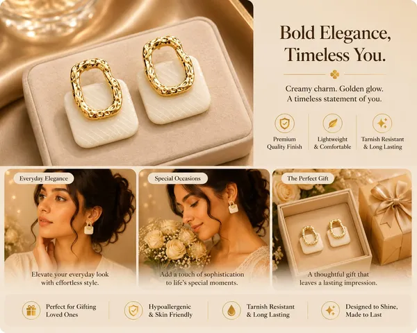 Gold_Earrings_For_Women_Oval_Shiny_Hollow_Design_With_Textured_Surface_For_Everyday