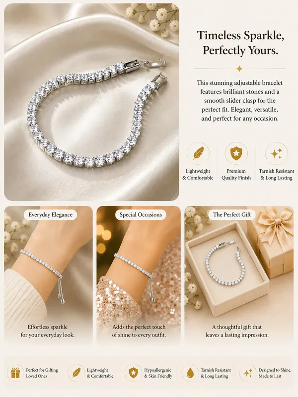 Elegant_Silver_Tone_Tennis_Bracelet_For_Women_With_Sparkling_Round_Crystal_Stones_Classic_Link_Design_And_Secure_Lobster_Clasp_Stylish_Fashion_Jewellery_For_Party_Wedding_Festive_And_Everyday_Wear