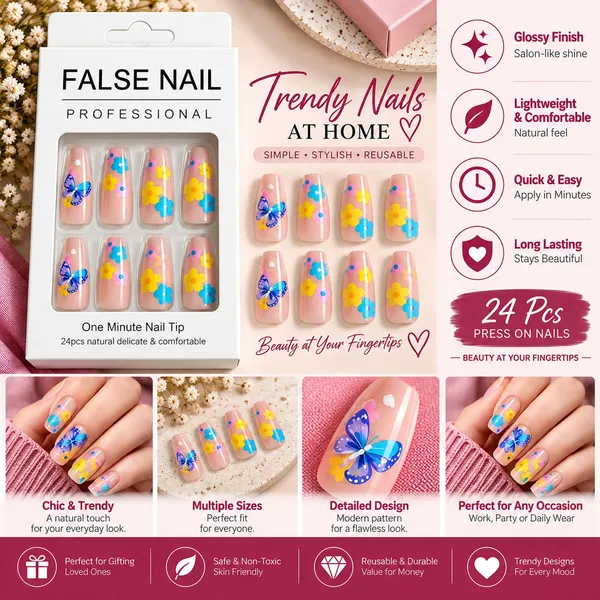 24_Pcs_Burgundy_Heart_Print_Press_On_Nails_For_Women_Cute_Leopard_Heart_Pattern_Matte_Artificial_Nails_Stylish_Maroon_Diy_Manicure_Nail_Set