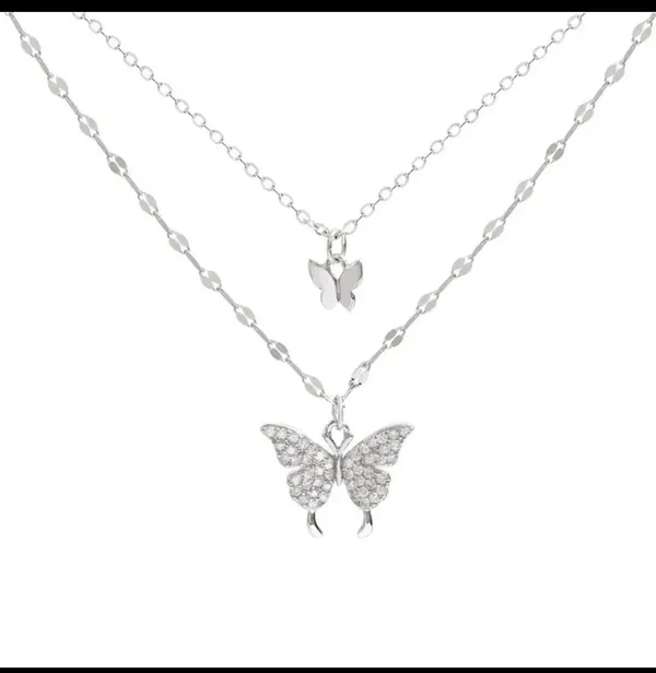 Silver_Butterfly_Layered_Necklace_Set_For_Women_Delicate_Chain_Pendant_For_Girls_Daily_Fashion_Accessories