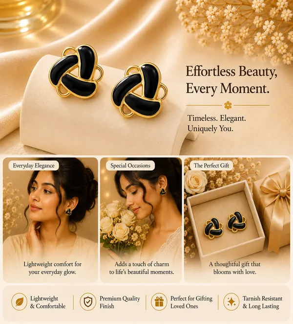Elegant_Black_Enamel_Geometric_Stud_Earrings_For_Women_Gold_Tone_Contemporary_Statement_Earrings_Stylish_Fashion_Jewellery_For_Party_Office_Festive_And_Everyday_Wear