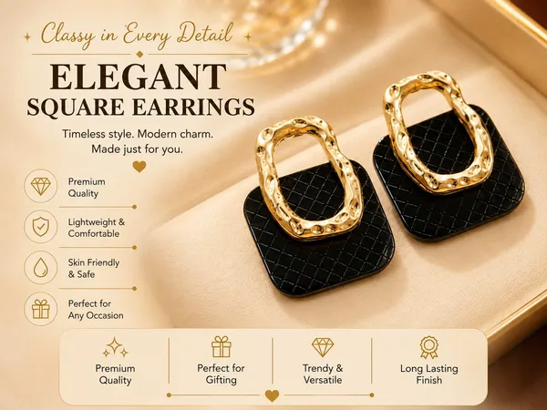 Gold_Earrings_Formal_Women_Oval_Shiny_Thick_Band_Solid_Gold_Party_Formal_Events_Jewelry