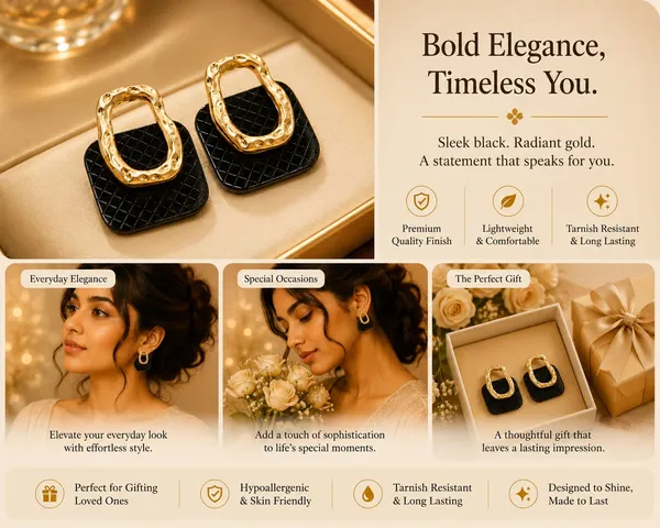 Gold_Earrings_Formal_Women_Oval_Shiny_Thick_Band_Solid_Gold_Party_Formal_Events_Jewelry