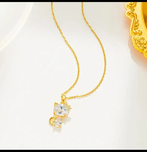 Artificial_Diamond_Cat_Pendant_Necklace_For_Women_Gold_Plated_Fashion_Jewelry_Gift_For_Girls