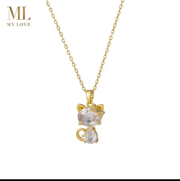 Artificial_Diamond_Cat_Pendant_Necklace_For_Women_Gold_Plated_Fashion_Jewelry_Gift_For_Girls