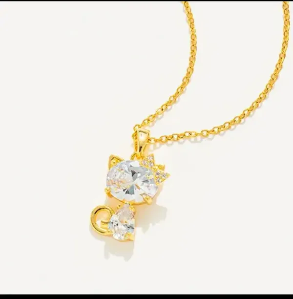 Artificial_Diamond_Cat_Pendant_Necklace_For_Women_Gold_Plated_Fashion_Jewelry_Gift_For_Girls