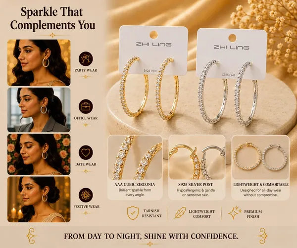 Elegant_Crystal_Hoop_Earrings_For_Women_Gold_And_Silver_Tone_Rhinestone_Hoop_Earrings_Sparkling_Statement_Fashion_Jewellery_Stylish_Party_Wear_Earrings_For_Girls_Wedding_Festive_And_Everyday_Wear
