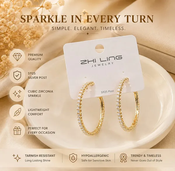 Elegant_Crystal_Hoop_Earrings_For_Women_Gold_And_Silver_Tone_Rhinestone_Hoop_Earrings_Sparkling_Statement_Fashion_Jewellery_Stylish_Party_Wear_Earrings_For_Girls_Wedding_Festive_And_Everyday_Wear