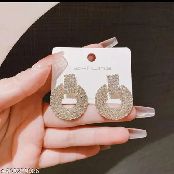White_And_Black_Alloy_Earrings_For_Women