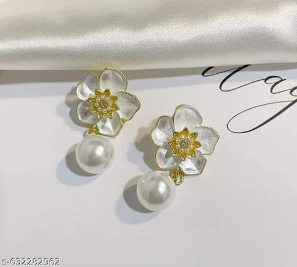 Gold_And_White_Alloy_Earrings_For_Women_Pack_Of_2