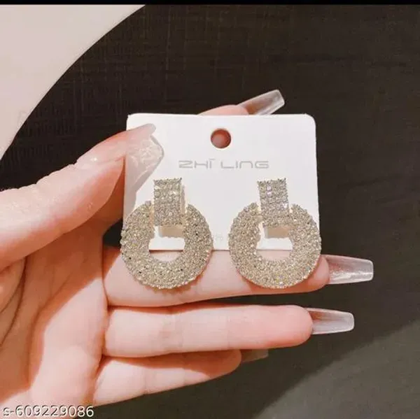 White_And_Black_Alloy_Earrings_For_Women