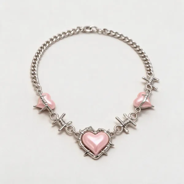 Silver_Alloy_Pendant_Necklace_Set_For_Women