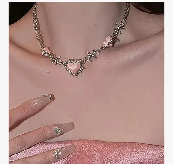Silver_Alloy_Pendant_Necklace_Set_For_Women