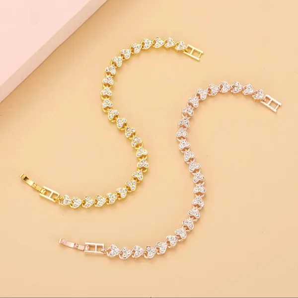 Gold__And_Pink_Alloy_Bracelet_For_Women