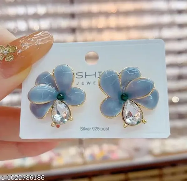 Blue_And_White_Alloy_Earrings_For_Women_Pack_Of_2