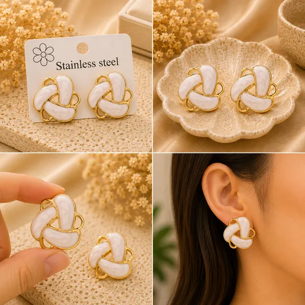Elegant_White_Enamel_Geometric_Stud_Earrings_For_Women_Gold_Tone_Contemporary_Statement_Earrings_Stylish_Fashion_Jewellery_For_Party_Office_Festive_And_Everyday_Wear