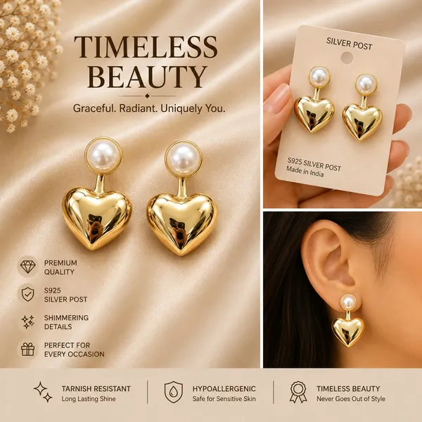Elegant_Gold_Heart_Pearl_Drop_Earrings_For_Women_Stylish_Heart_Shaped_Dangle_Earrings_With_Round_Pearl_Studs_Minimal_Trendy_Fashion_Jewellery_For_Party_Date_And_Festive_Wear