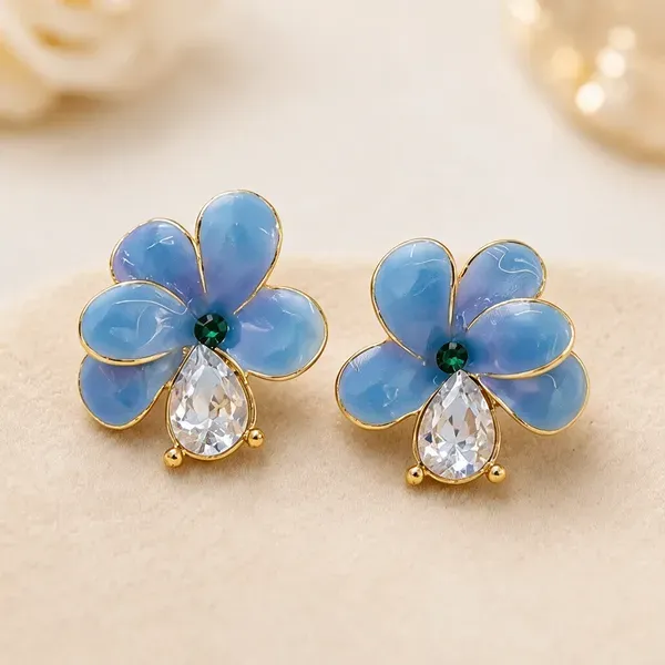 Blue_And_White_Alloy_Earrings_For_Women_Pack_Of_2