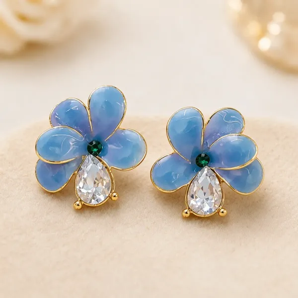 Blue_And_White_Alloy_Earrings_For_Women_Pack_Of_2