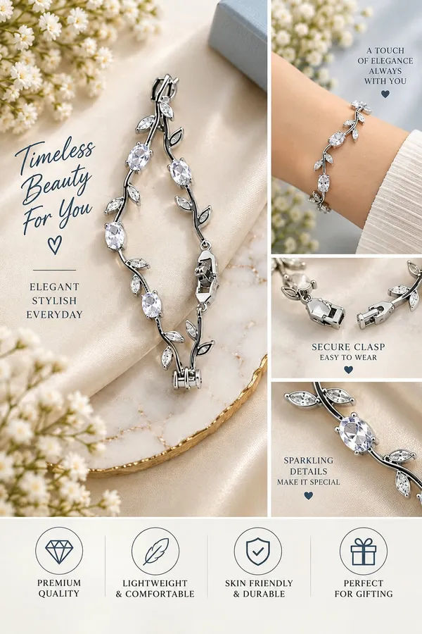 Elegant_Silver_Tone_Leaf_Vine_Bracelet_For_Women_With_Sparkling_Clear_Oval_Crystals_And_Delicate_Leaf_Accents_Nature_Inspired_Statement_Fashion_Jewellery_For_Party_Wedding_Festive_And_Everyday_Wear