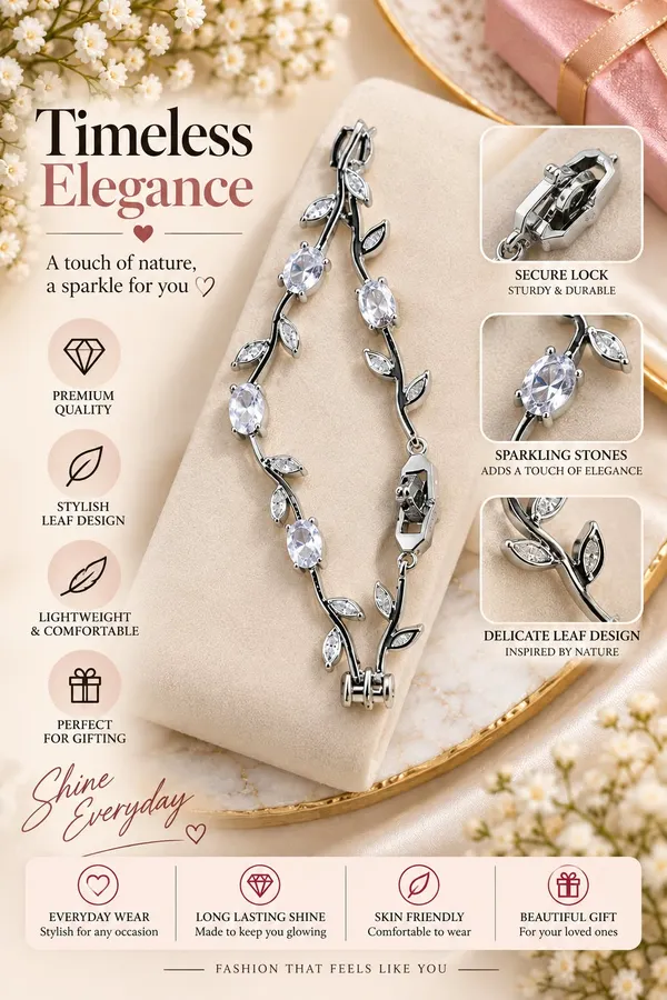 Elegant_Silver_Tone_Leaf_Vine_Bracelet_For_Women_With_Sparkling_Clear_Oval_Crystals_And_Delicate_Leaf_Accents_Nature_Inspired_Statement_Fashion_Jewellery_For_Party_Wedding_Festive_And_Everyday_Wear