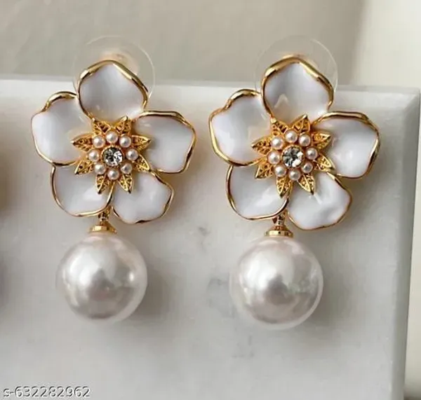 Gold_And_White_Alloy_Earrings_For_Women_Pack_Of_2