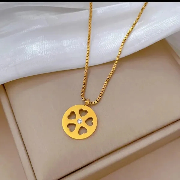 Gold__And_Silver_Alloy_Pendant_Necklace_For_Women