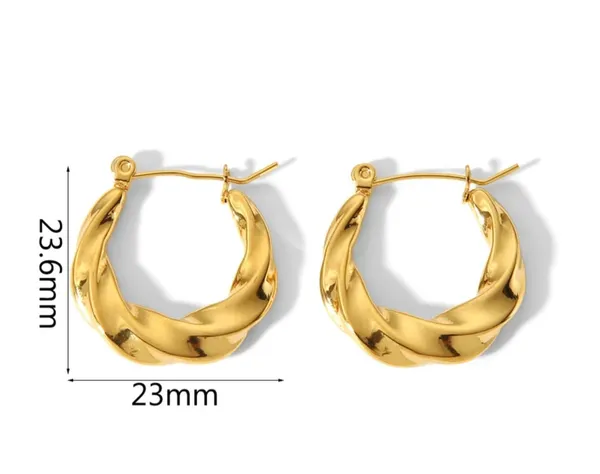 Elegant_Gold_Tone_Twisted_Hoop_Earrings_For_Women_Smooth_Chunky_Circular_Statement_Jewellery_For_Party_Wedding_Festive_Ethnic_And_Everyday_Wear
