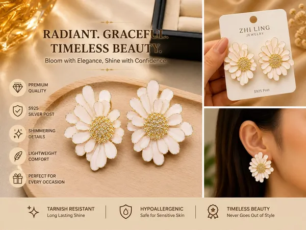 Elegant_White_Floral_Statement_Stud_Earrings_For_Women_And_Girls_Gold_Tone_Layered_Flower_Earrings_With_Intricate_Beaded_Center_And_Soft_White_Enamel_Finish_Stylish_Jewellery_For_Party_Wedding_Festive_And_Everyday_Wear
