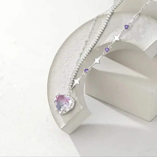 Silver_Alloy_Pendant_Necklace_Set_For_Women