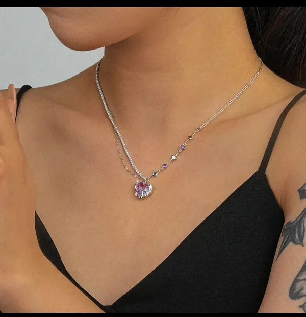 Silver_Alloy_Pendant_Necklace_Set_For_Women