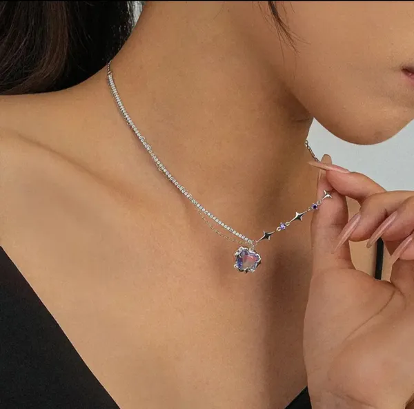 Silver_Alloy_Pendant_Necklace_Set_For_Women