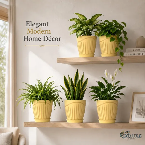 Plastic_Flower_Pot_With_Drain_Tray
